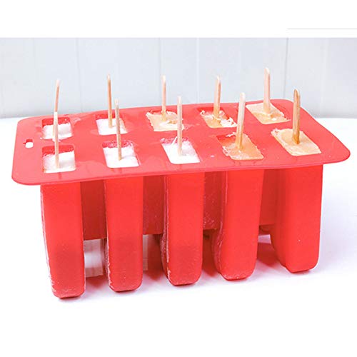 RanDal 10 Freezer Ice P-Op Lolly Maker Tray Cream Popsicle Yogurt Mold Molde Para Hacer Moldes