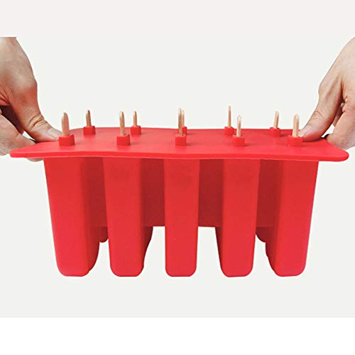 RanDal 10 Freezer Ice P-Op Lolly Maker Tray Cream Popsicle Yogurt Mold Molde Para Hacer Moldes