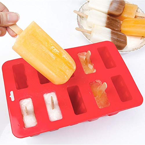 RanDal 10 Freezer Ice P-Op Lolly Maker Tray Cream Popsicle Yogurt Mold Molde Para Hacer Moldes