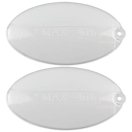 Rangemaster - Difusor de luz para campana extractora (2 unidades, 100 x 52 mm), diseño oval