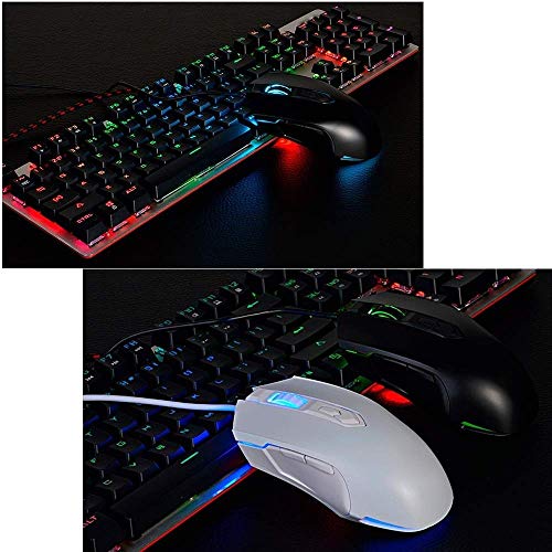 Ratón inalámbrico y combo de teclado de la computadora teclado ratón inalámbrico, teclado y ratón, Incluye interfaz / frío Efecto de luz teclado de color completo del juego mecánico periférico USB, ba