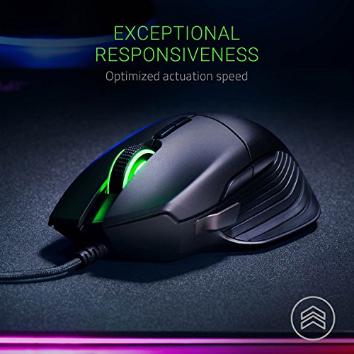 Razer Basilisk, Ratón con Cable para Juegos FPS, con Sensor Óptico de 16000 DPI, 5G, Interruptor DPI Extraíble y Rueda de Desplazamiento Personalizable, USB, Negro