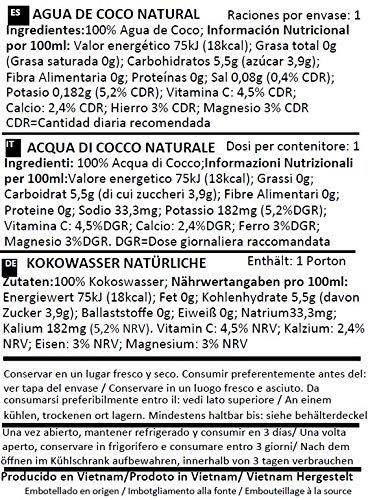 Real Coco- Agua de coco 100% Natural 330ml (1 caja de 12 unidades)