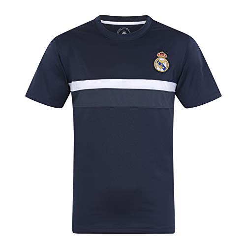 Real Madrid - Camiseta Oficial para Entrenamiento - para Hombre - Poliéster - Negro - Grande