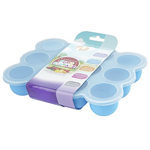 Recipientes Molde para Comida de Bebé con Tapa (12 Porciones de 75 ml) - Silicona Premium, Sin BPA y Aprobada por la FDA| Ideal para el Destete, Conservación, Congelar Porciones Purés Papillas Sopas.