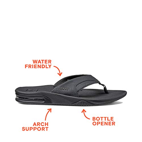 REEF Fanning, Sandalias Flip-Flop para Hombre, Negro (All Black), 43 EU (9 UK)