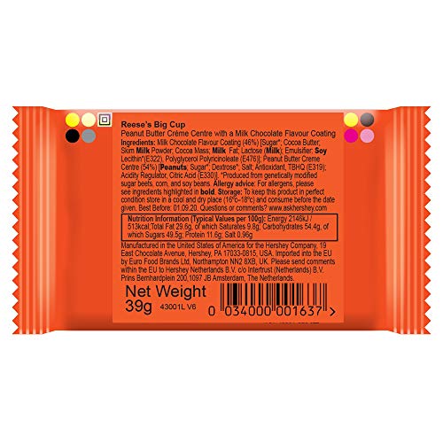 Reese's big cup peanut butter cup (16 x 39g)