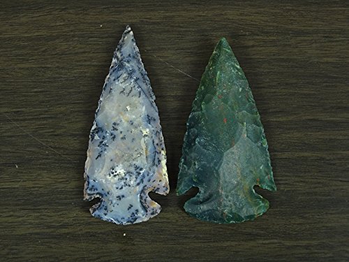 Reikiera 5 x Artesanal de ágata de la India Piedra Spearhead 3 Pulgadas Arrowhead