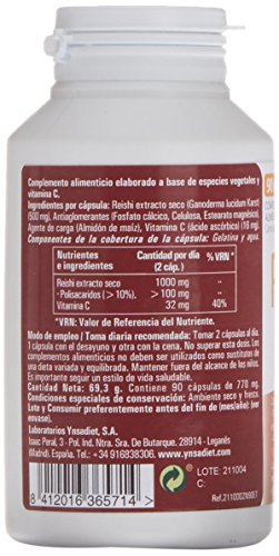 Reishi con vitamina C – Suplemento alimenticio de Reishi para aliviar y reforzar las defensas de nuestro cuerpo – 90 cápsulas