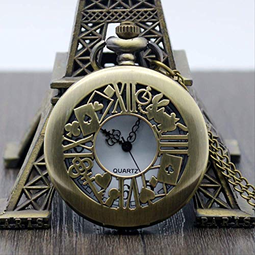 Reloj De Cuarzo Relojes De Bolsillo De Bronce Wander Magic Time Hueco De La Vendimia del Reloj De Poket Cara Abierta Árabe Regalo Mujer Hombre Número