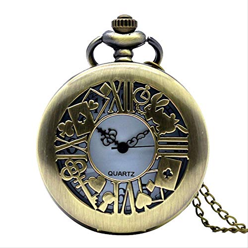 Reloj De Cuarzo Relojes De Bolsillo De Bronce Wander Magic Time Hueco De La Vendimia del Reloj De Poket Cara Abierta Árabe Regalo Mujer Hombre Número