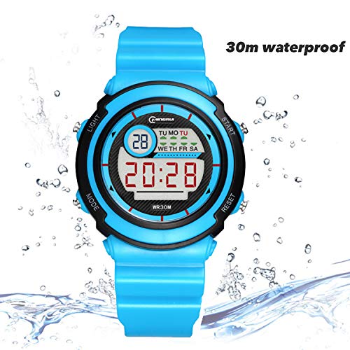 Reloj Digital para niños y niñas, 30 m, Resistente al Agua, Regalo para niños de 7 a 10 a 15 años