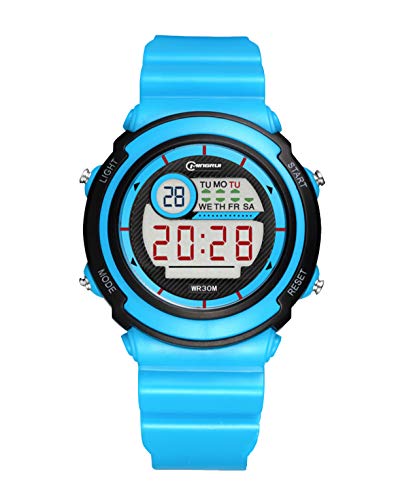 Reloj Digital para niños y niñas, 30 m, Resistente al Agua, Regalo para niños de 7 a 10 a 15 años