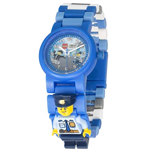 Reloj modificable infantil 8021193 de LEGO City con figurita de policía