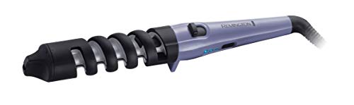 Remington Dual Curl CI63E1 - Rizador de pelo, Pinza de 19 a 31 mm, Cerámica, Hasta 200 ˚C, Morado y Negro