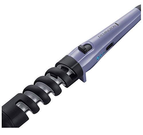 Remington Dual Curl CI63E1 - Rizador de pelo, Pinza de 19 a 31 mm, Cerámica, Hasta 200 ˚C, Morado y Negro