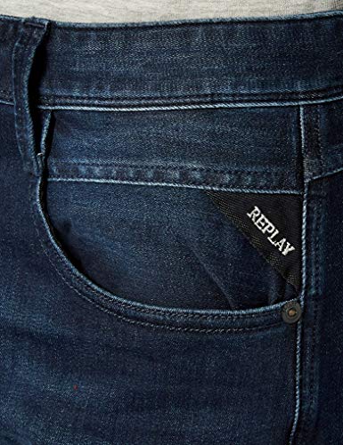 REPLAY Anbass Vaqueros Slim, Azul (Dark Blue 7), W29/L34 (Talla del Fabricante: 29) para Hombre