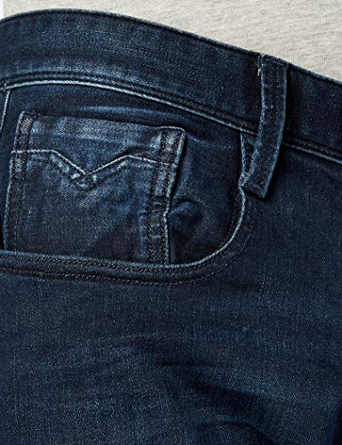 REPLAY Anbass Vaqueros Slim, Azul (Dark Blue 7), W29/L34 (Talla del Fabricante: 29) para Hombre