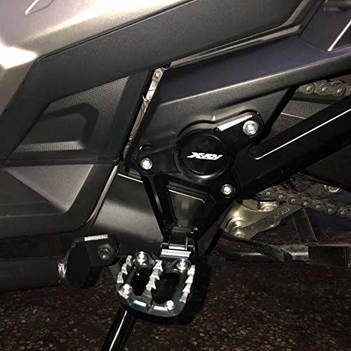 Reposapiés Plegable Pasajero Reposapiés Trasero CNC Aluminio para Honda XADV X-ADV 750 | X-ADV 300 | X-ADV 1000 2017 2018 2019 2020（Negro+Titanio）