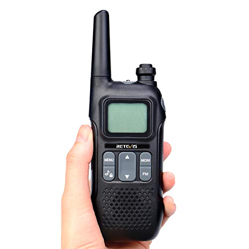 Retevis RT616 Walkie Talkie Recargable, PMR 446 sin Licencia 16 Canales, VOX 10 Tonos de Llamada, Linterna LED, Walkie Talkie Profesional (Negro, 4 Par)