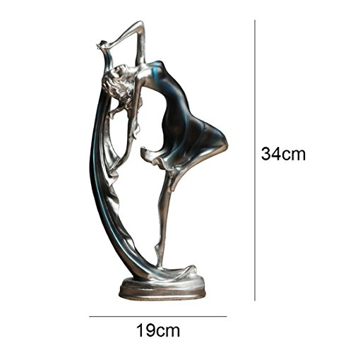 RETYLY Bailarina Danza Estatua de Resina artesania Figura Elegante Decoracion de Escritorio en casa Creativa Ornamentos Chica Danza