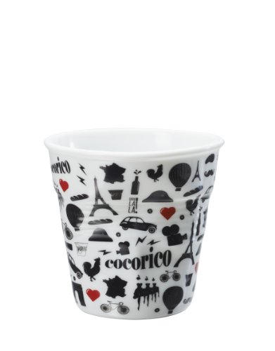 Revol 646213 Froisses Espresso Crumple Tumbler, I Love France by Revol