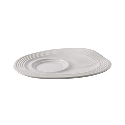 Revol RV002485 Espresso - Platillo para taza de café (1 unidad, porcelana), color blanco