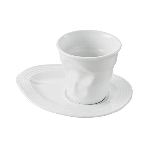 Revol RV002485 Espresso - Platillo para taza de café (1 unidad, porcelana), color blanco