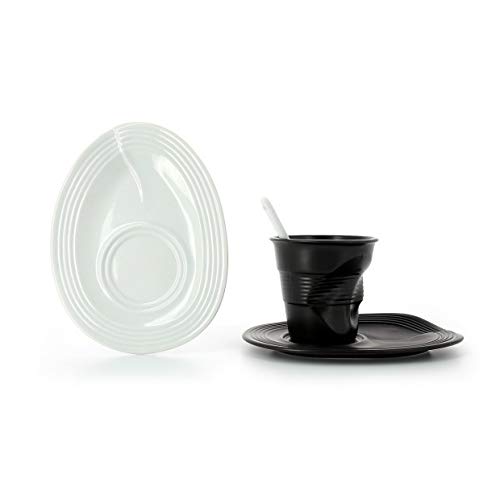 Revol RV002485 Espresso - Platillo para taza de café (1 unidad, porcelana), color blanco