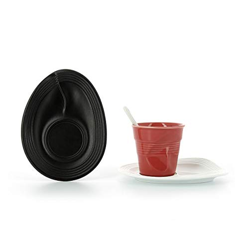 Revol RV002485 Espresso - Platillo para taza de café (1 unidad, porcelana), color blanco