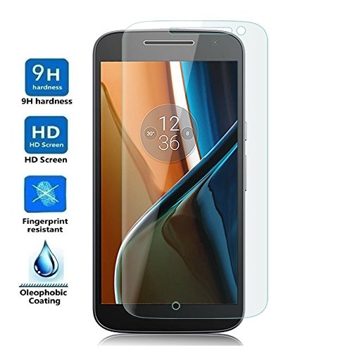 REY Protector de Pantalla para Motorola Moto G4, Cristal Vidrio Templado Premium