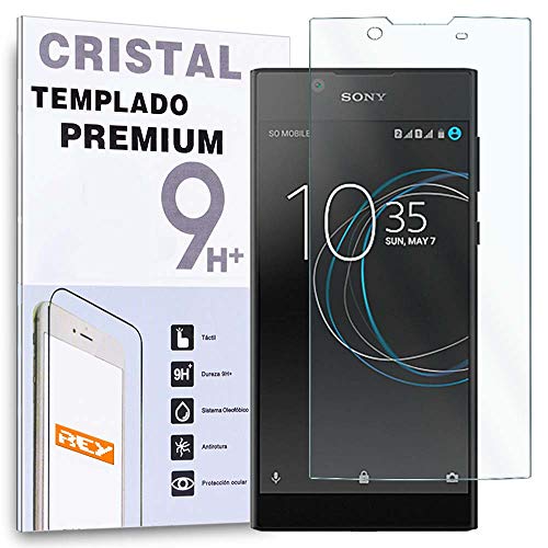 REY Protector de Pantalla para Sony Xperia L1, Cristal Vidrio Templado Premium