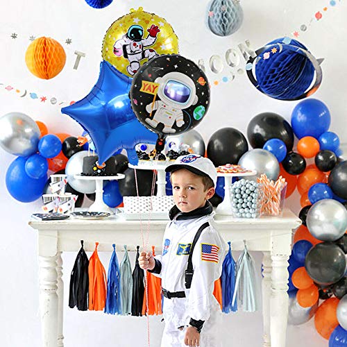 REYOK Decoraciones Cumpleaños, Decoraciones de Fiesta temáticas del Espacio Exterior, Globos espaciales de Astronautas Astronauta Globos de Látex Globos