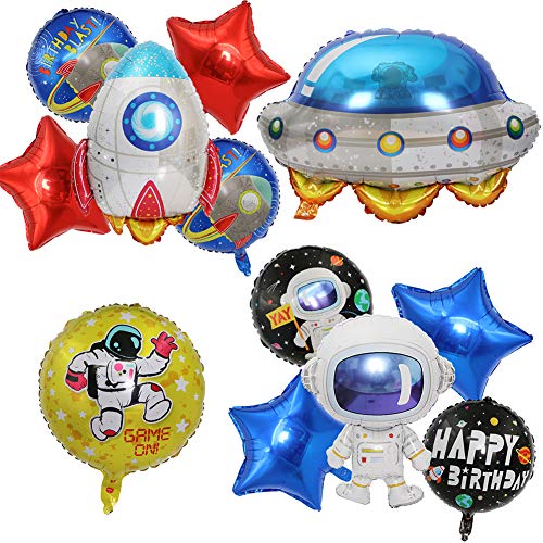 REYOK Decoraciones Cumpleaños, Decoraciones de Fiesta temáticas del Espacio Exterior, Globos espaciales de Astronautas Astronauta Globos de Látex Globos