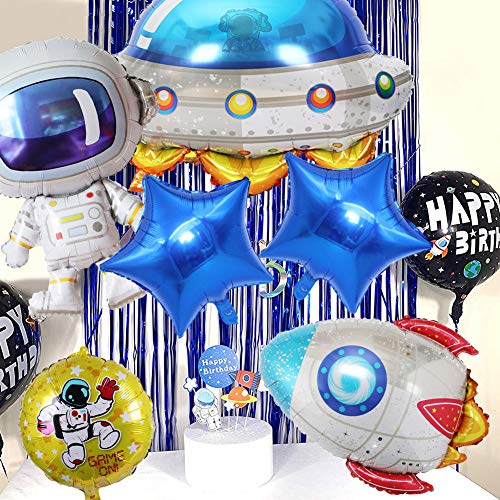 REYOK Decoraciones Cumpleaños, Decoraciones de Fiesta temáticas del Espacio Exterior, Globos espaciales de Astronautas Astronauta Globos de Látex Globos