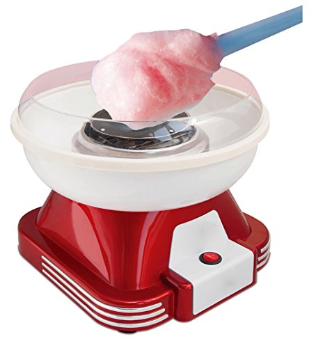 Ricatech Retro Line Cotton Candy Maker maquina algodon de azucar, Rojo, Blanco