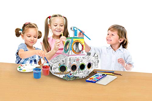 Ricco Kids 3D - Casa de juegos de cartón para colorear y manualidades