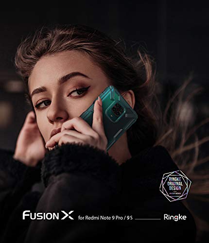 Ringke Fusion-X Diseñado para Funda Xiaomi Redmi Note 9 Pro (2020), Carcasa Redmi Note 9S, Parachoque Resistente Impactos Funda Redmi Note 9S / Redmi Note 9 Pro (6.67 Pulgadas) - Turquoise Green