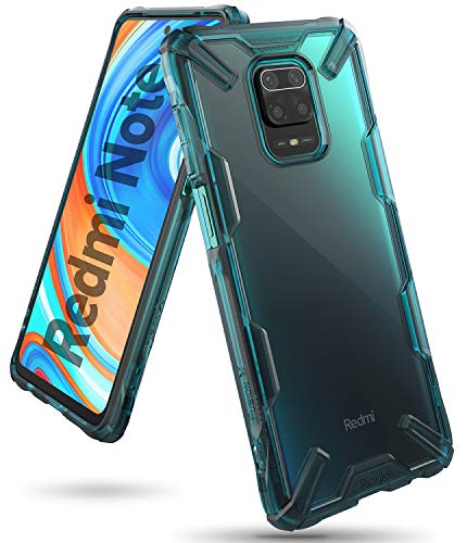 Ringke Fusion-X Diseñado para Funda Xiaomi Redmi Note 9 Pro (2020), Carcasa Redmi Note 9S, Parachoque Resistente Impactos Funda Redmi Note 9S / Redmi Note 9 Pro (6.67 Pulgadas) - Turquoise Green