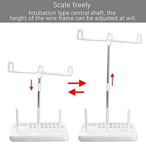 RMENOOR Soporte de bobina de hilo de bordar 3 Carretes de Hilo Soporte para máquinas de bordar, coser, acolchar y sergerSoporte para Hilo de Coser Carretes de Bordado Soporte para Hilo de Bobina