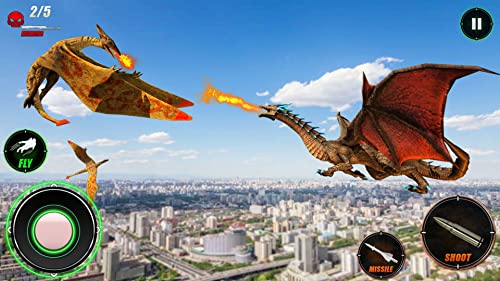 Robot de dinosaurio salvaje contra Flying Dragon: Juegos de dinosaurio