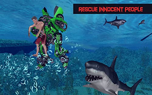Robot vs Shark Rescue Game