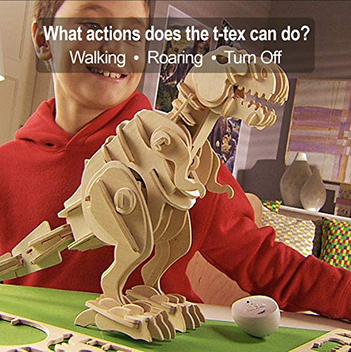 Robotime Madera Jigsaw Puzzle 3D Dinosaurios Montar Wood Craft Mejor Cumpleaños Niños para Adultos (Walking T-Rex)