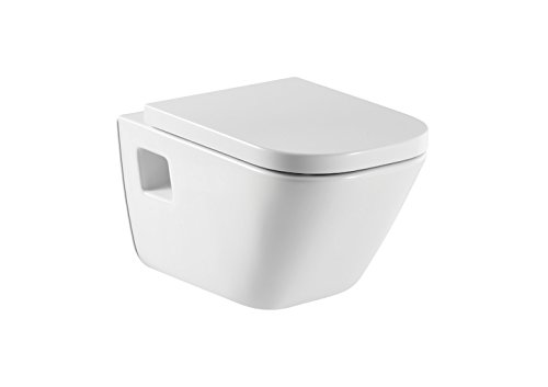 Roca A801470004 Tapa y asiento para inodoro, distancia entre los orificios de anclaje: 16 cm, Blanco