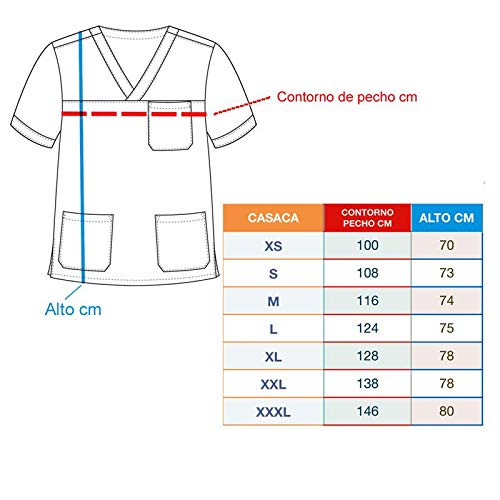 ROGER CON213 Uniforme Sanitario Repelente Agua 3M Microfibra Unisex Sanitario Casaca y pantalón (Varias Tallas y Colores)