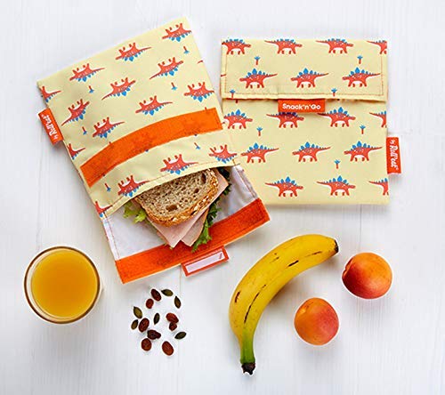 Roll'eat - Snack'n'Go Animals Panda - Bolsa Merienda Porta Sandwich Ecológica y Reutilizable sin BPA