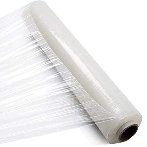 Rollos de film transparente elástico para paquetes postales 400 mm x 250 m, Pack of 6, Claro/transparente, 6