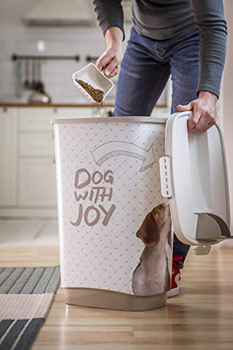 Rotho Cody, Recipiente de comida para mascotas de 50 litros con tapa y tolva para una dosificación práctica, Plástico PP sin BPA, muestra, 50l 39.7 x 29.6 x 58.5 cm