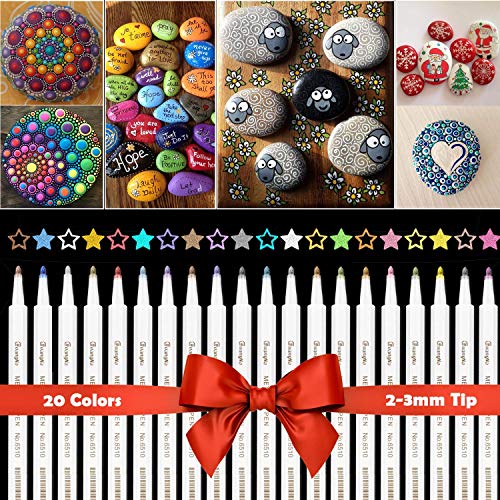 Rotuladores metálicos premium, 20 colores scrapbooking materiales para Cerámica, Porcelana, Piedras, Madera, Tejido, Taza, DIY, álbum, cumpleaños por bricolaje Tarjeta