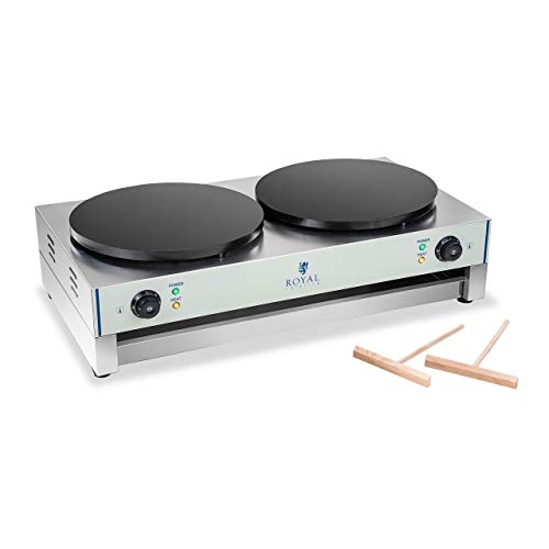 Royal Catering - RCEC-6000-E - Crepera - 40 cm - 2 x 3000 Watt - 2.0